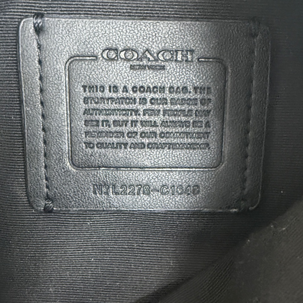 Coach Black Pebbled Leather Crossbody with Gold Hardware - Picture 8 of 8